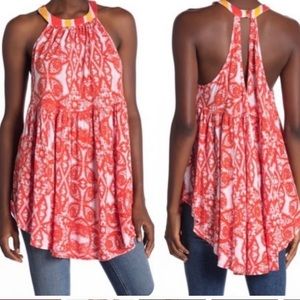 Free people lavender combo tunic size L NWT